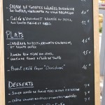 La Savie - menu ardoise